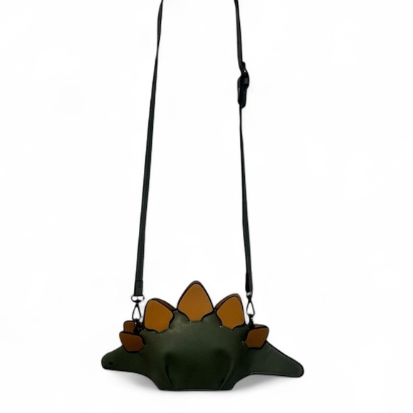 Stegosaurus-Inspired Green and Orange Kids Bag - Picture 2 of 2